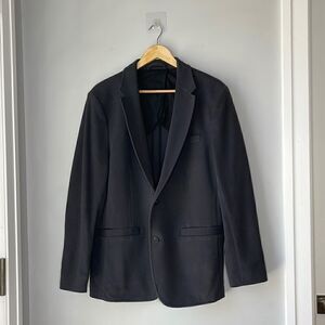 01.Algo Mens Navy Blazer 2 Button Double Vent 100% Cotton